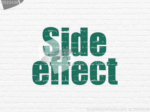 Image of Health concept: Side Effect on wall background