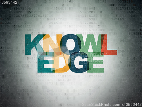 Image of Learning concept: Knowledge on Digital Paper background