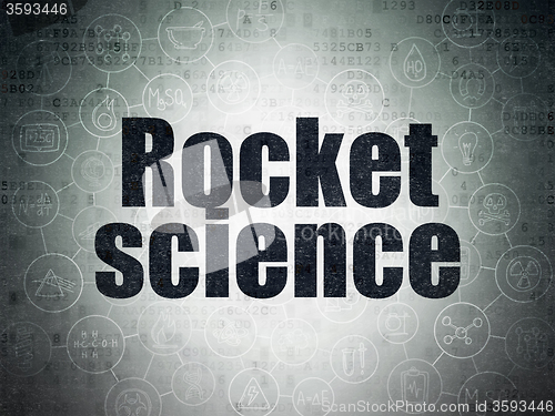 Image of Science concept: Rocket Science on Digital Paper background