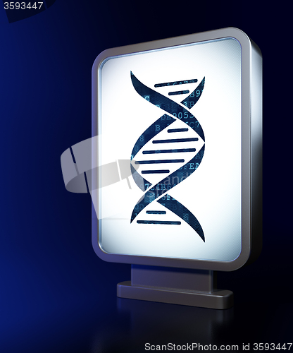 Image of Healthcare concept: DNA on billboard background