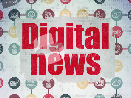 Image of News concept: Digital News on Digital Paper background