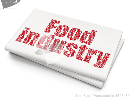 Image of Industry concept: Food Industry on Blank Newspaper background