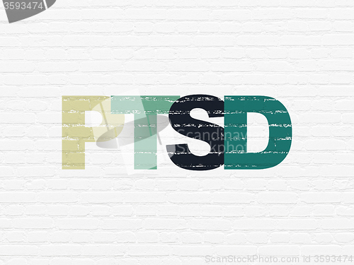 Image of Healthcare concept: PTSD on wall background