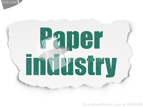 Image of Manufacuring concept: Paper Industry on Torn Paper background