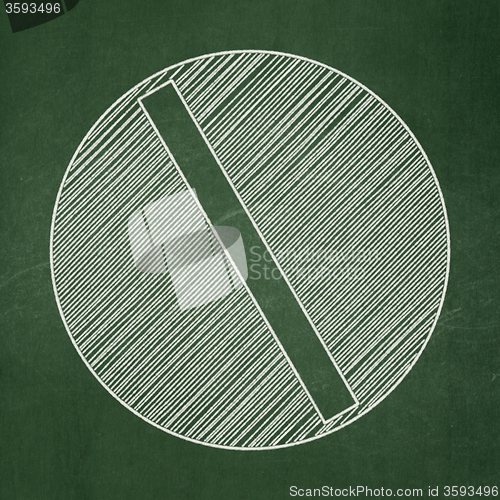 Image of Health concept: Pill on chalkboard background