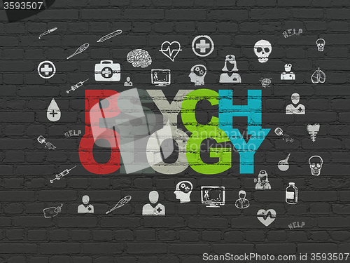 Image of Health concept: Psychology on wall background