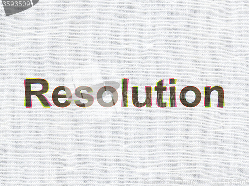 Image of Law concept: Resolution on fabric texture background