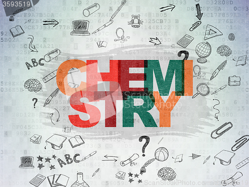 Image of Education concept: Chemistry on Digital Paper background