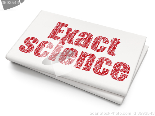 Image of Science concept: Exact Science on Blank Newspaper background