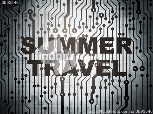 Image of Vacation concept: circuit board with Summer Travel