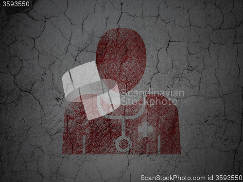 Image of Healthcare concept: Doctor on grunge wall background