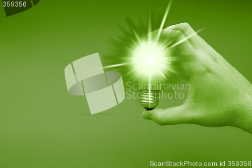 Image of Background with lit lightbulb