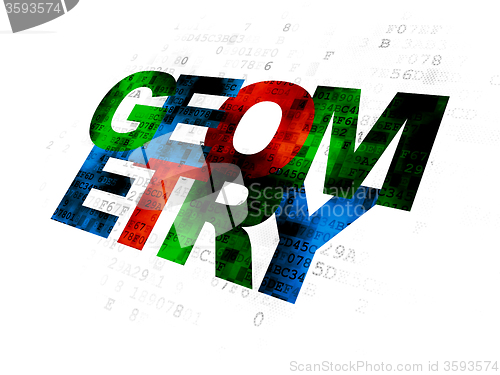 Image of Learning concept: Geometry on Digital background