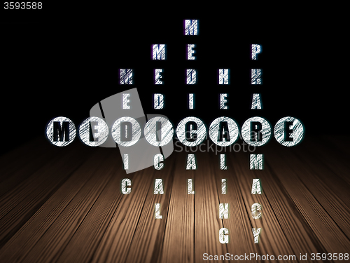 Image of Healthcare concept: Medicare in Crossword Puzzle