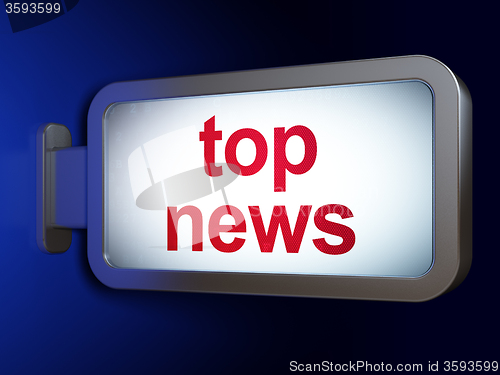 Image of News concept: Top News on billboard background