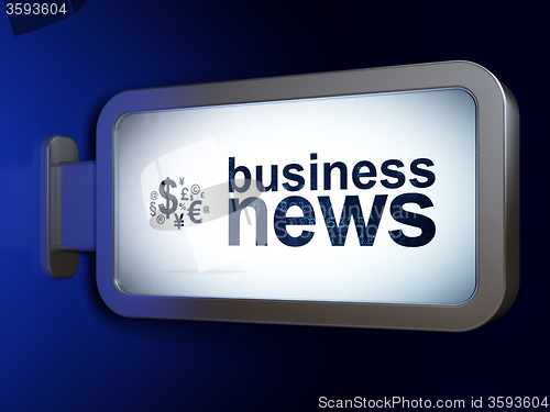 Image of News concept: Business News and Finance Symbol on billboard background