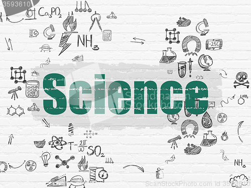 Image of Science concept: Science on wall background