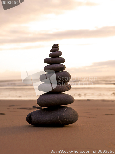 Image of Sea stones stacked