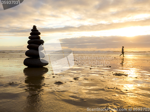 Image of Sea stones stacked