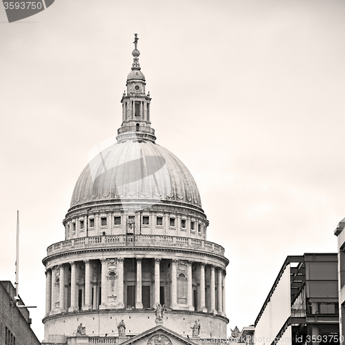 Image of st paul cathedral in london england old construction and religio