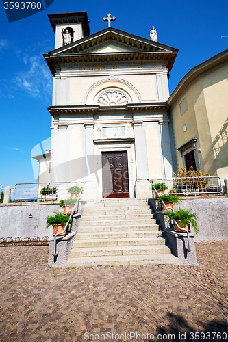 Image of heritage  old  in italy europe milan  sunlight