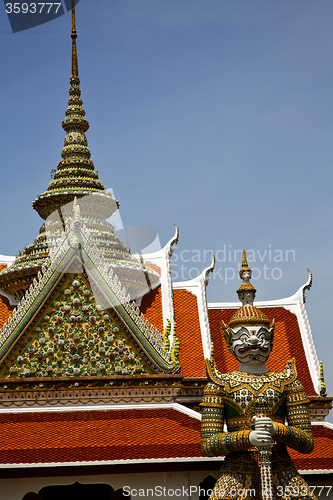 Image of asia  thailand  in  bangkok sunny  temple      mosaic