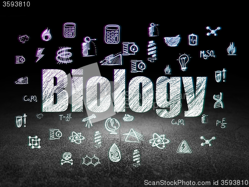 Image of Science concept: Biology in grunge dark room