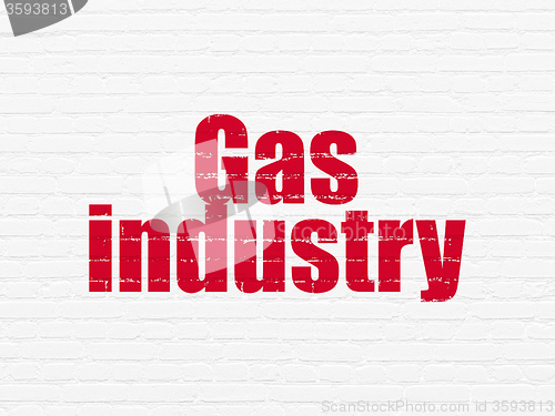 Image of Industry concept: Gas Industry on wall background