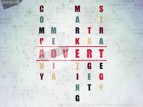 Image of Marketing concept: Advert in Crossword Puzzle