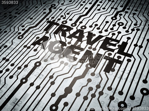 Image of Travel concept: circuit board with Travel Agent