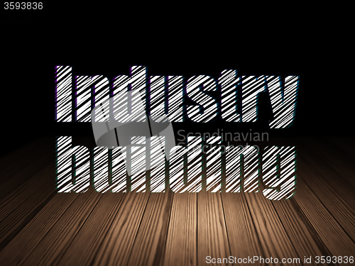 Image of Industry concept: Industry Building in grunge dark room