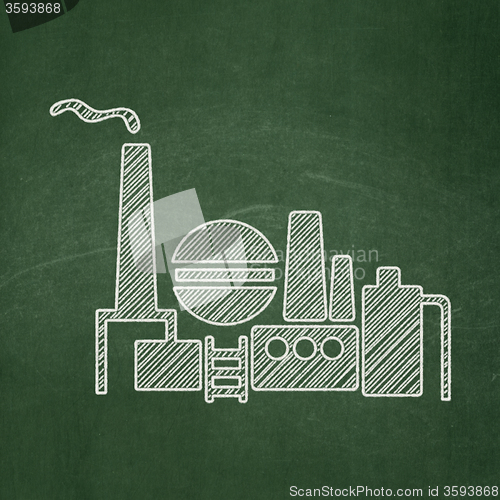 Image of Manufacuring concept: Oil And Gas Indusry on chalkboard background