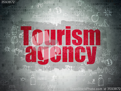 Image of Travel concept: Tourism Agency on Digital Paper background
