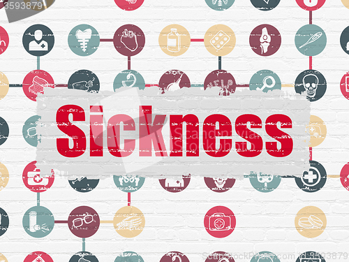 Image of Medicine concept: Sickness on wall background