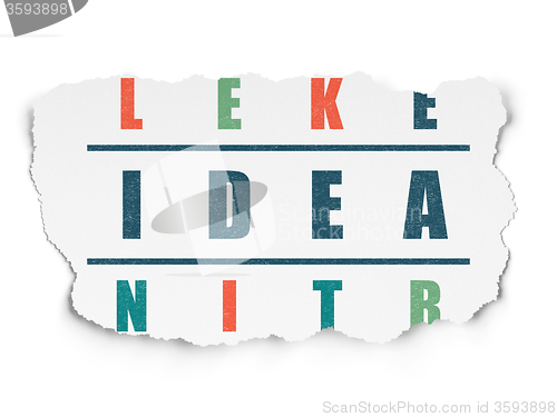 Image of Marketing concept: Idea in Crossword Puzzle