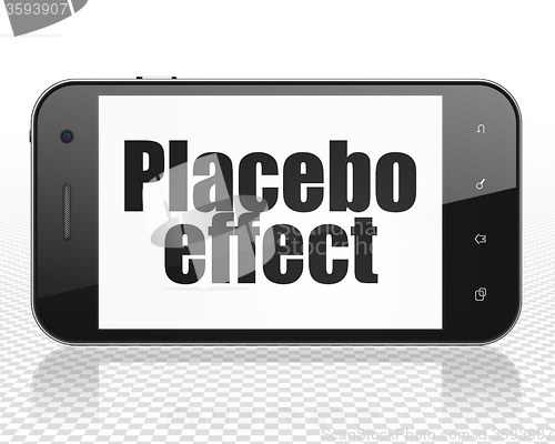 Image of Health concept: Smartphone with Placebo Effect on display
