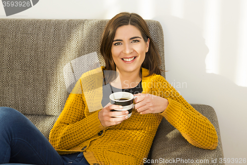 Image of Having a good time with a coffee