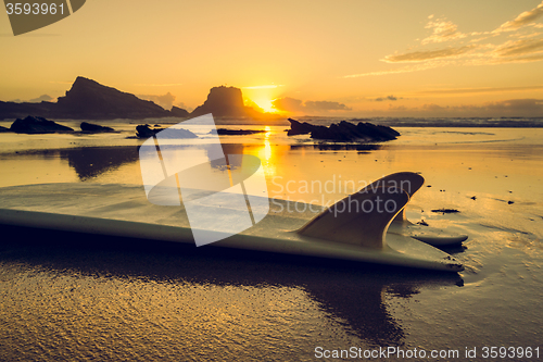 Image of Surfboard Sunset