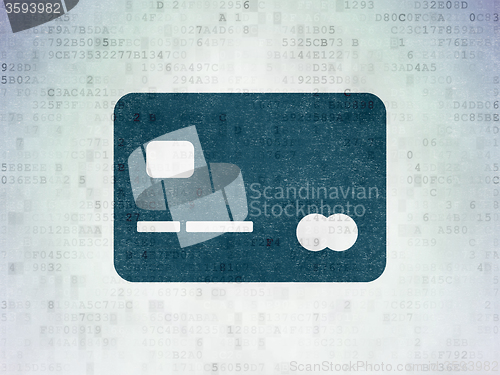 Image of Finance concept: Credit Card on Digital Paper background