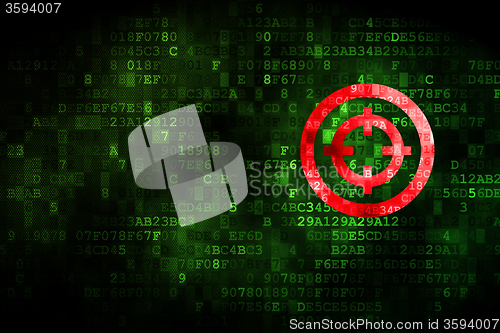 Image of Finance concept: Target on digital background
