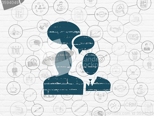 Image of Finance concept: Business Meeting on wall background