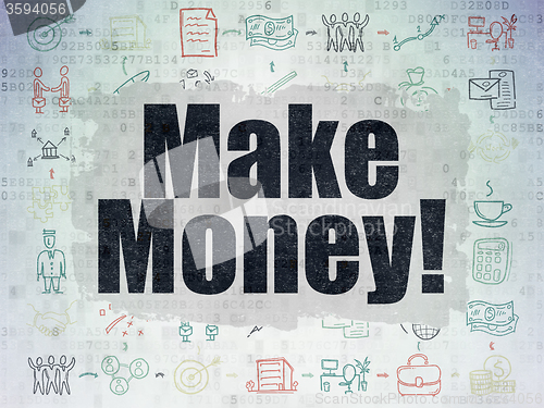 Image of Business concept: Make Money! on Digital Paper background