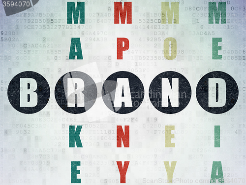 Image of Marketing concept: Brand in Crossword Puzzle