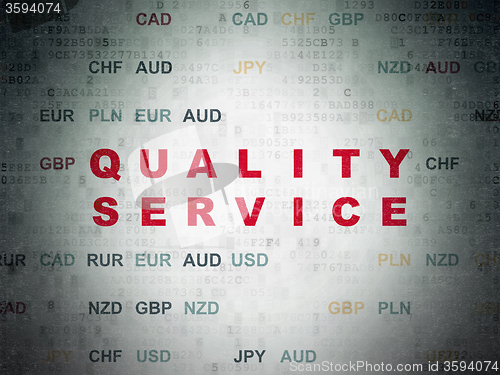 Image of Business concept: Quality Service on Digital Paper background