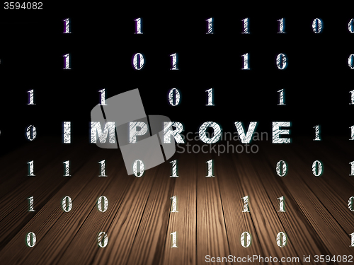 Image of Finance concept: Improve in grunge dark room