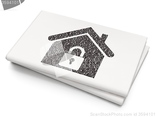 Image of Business concept: Home on Blank Newspaper background