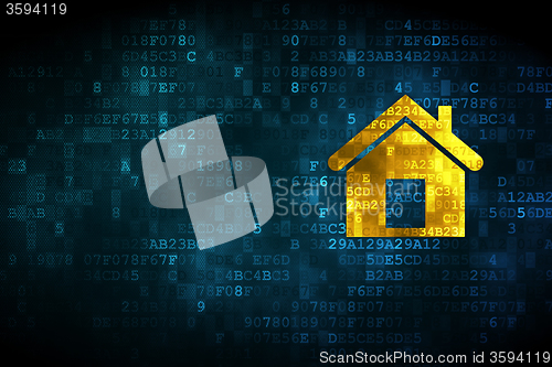 Image of Business concept: Home on digital background