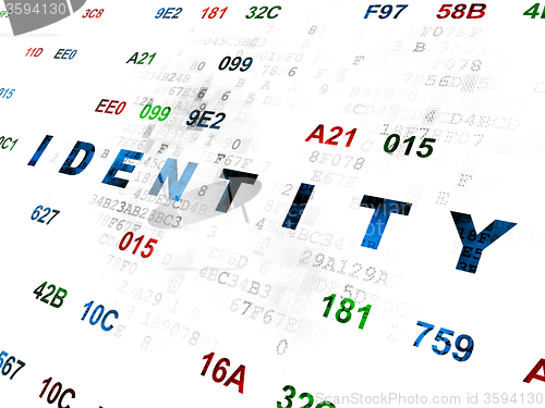Image of Safety concept: Identity on Digital background