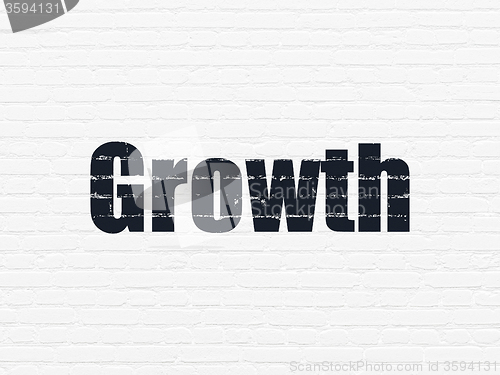 Image of Finance concept: Growth on wall background