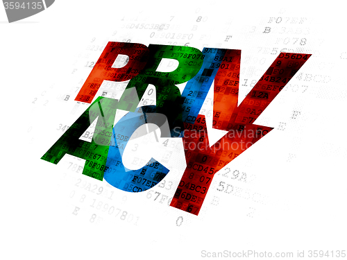 Image of Protection concept: Privacy on Digital background